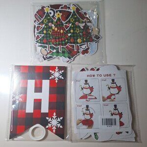 Christmas Happy Holidays Buffalo Plaid Decorations Hanging Party Streamer Banner